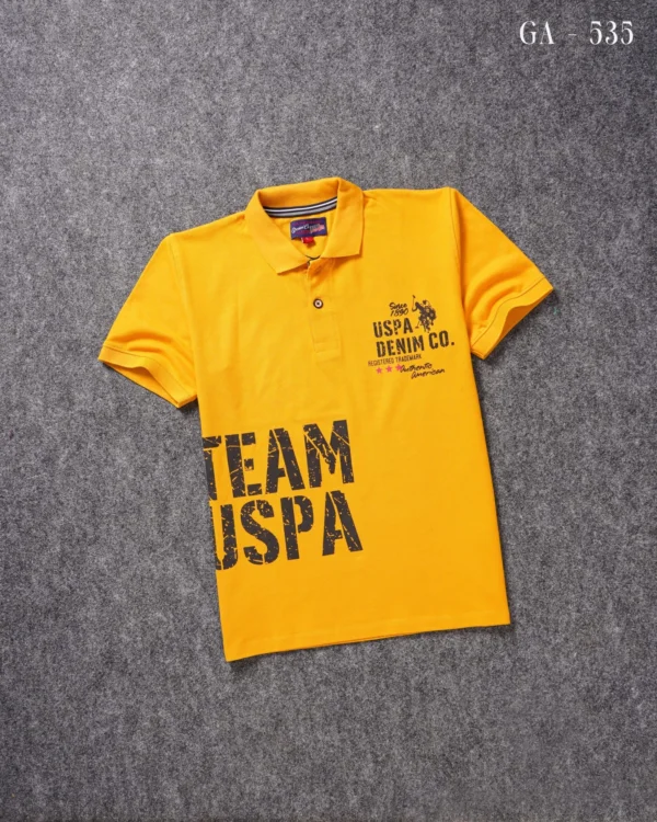 U.S Polo Premium Printed Cotton Matty Polo T shirt - Image 12