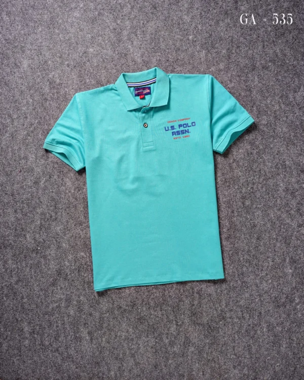 U.S Polo Premium Printed Cotton Matty Polo T shirt - Image 13