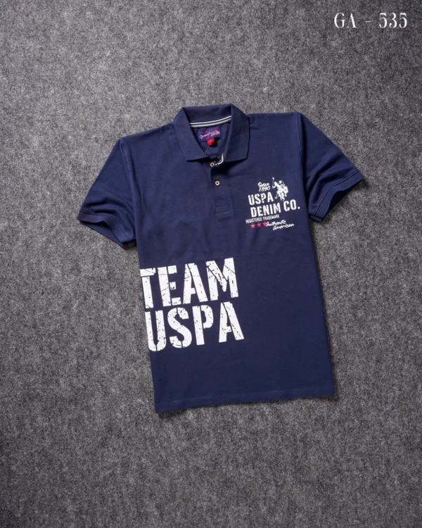 U.S Polo Premium Printed Cotton Matty Polo T shirt - Image 10