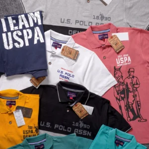 U.S Polo Premium Printed Cotton Matty Polo T shirt