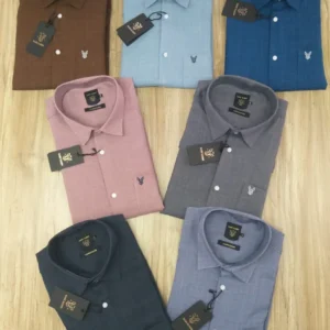 Rare Rabbit Premium Cotton Laser Linen Plain Shirts Full Sleeve