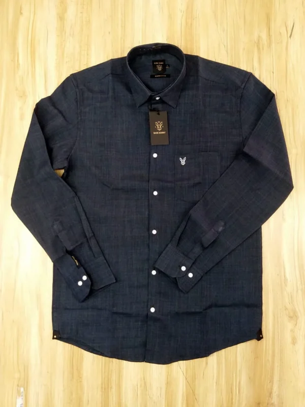 Rare Rabbit Premium Cotton Laser Linen Plain Shirts Full Sleeve - Image 10