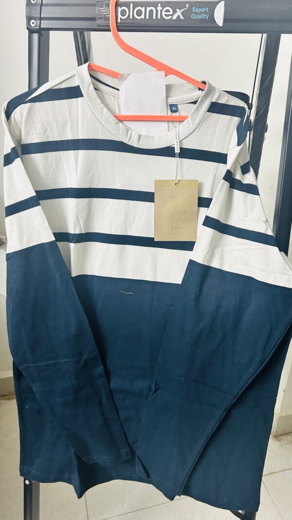 Men’s checked  Sweatshirt Style Full Sleeve T-Shirt - Image 7